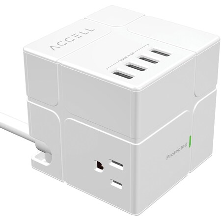 Accell Power Cube with Surge Protection (White) D080B-047F